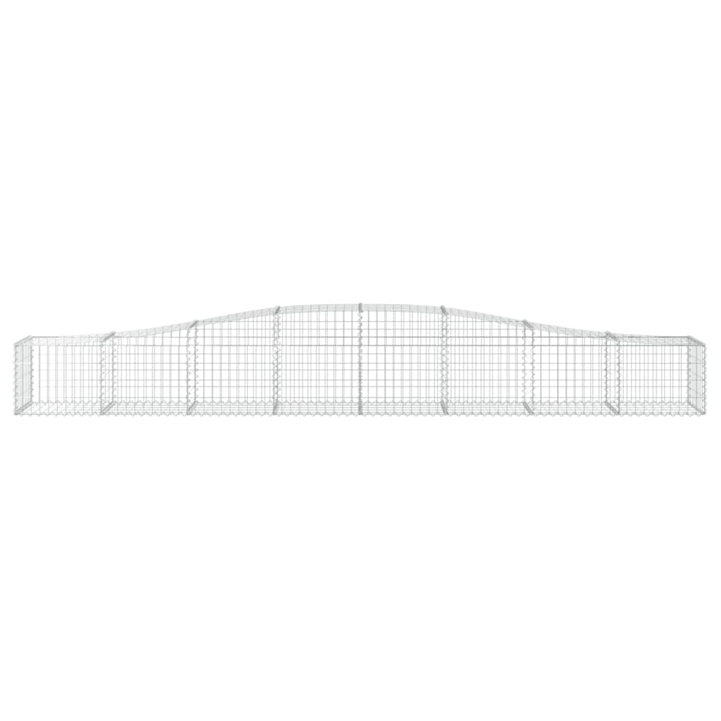 Cesti Gabbioni ad Arco 7 pz 400x50x40/60 cm Ferro Zincato 3145922