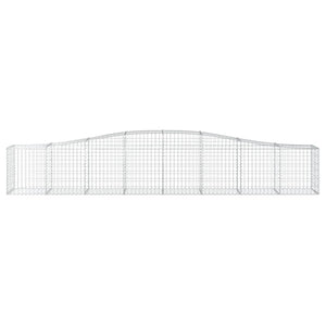 Cesti Gabbioni ad Arco 2 pz 400x50x60/80 cm Ferro Zincato 3145930