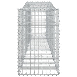 Cesti Gabbioni ad Arco 6 pz 400x50x80/100 cm Ferro Zincato
