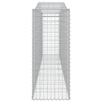 Gabbione cesti ad arco muro di contenimento gabbia recinzione 25 pz 400 x 50 x 120/140 cm ferro zincato Argento 02_0040711