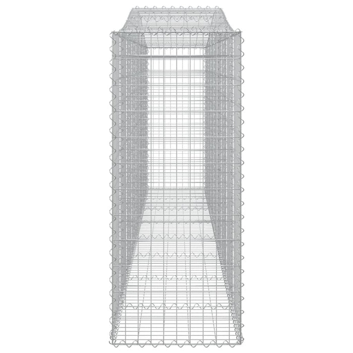 Gabbione cesti ad arco muro di contenimento gabbia recinzione 25 pz 400 x 50 x 120/140 cm ferro zincato Argento 02_0040711