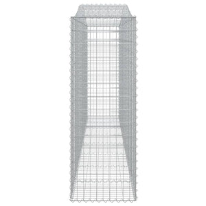 Gabbione cesti ad arco muro di contenimento gabbia recinzione 5 pz 400 x 50 x 140/160 cm ferro zincato Argento 02_0040942