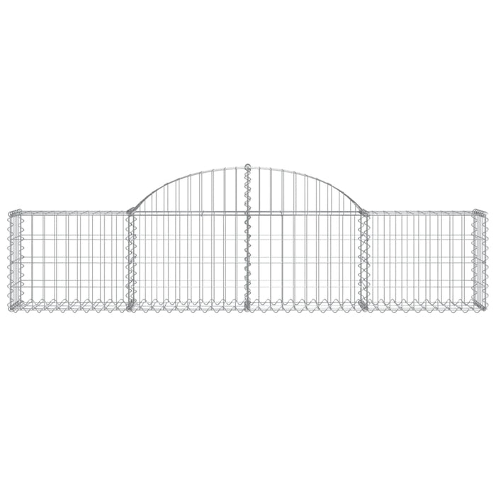 Cesti Gabbioni ad Arco 10 pz 200x30x40/60 cm Ferro Zincato