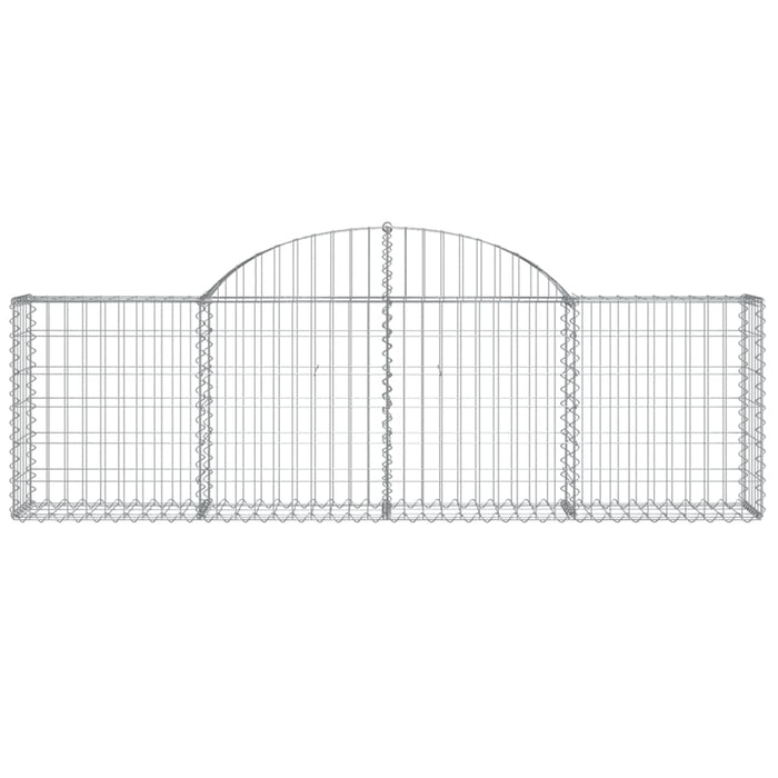 Cesti Gabbioni ad Arco 3 pz 200x30x60/80 cm Ferro Zincato