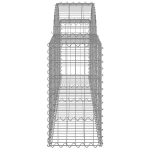 Cesti Gabbioni ad Arco 7 pz 200x30x60/80 cm Ferro Zincato 3146073