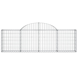 Cesti Gabbioni ad Arco 10 pz 200x30x60/80 cm Ferro Zincato