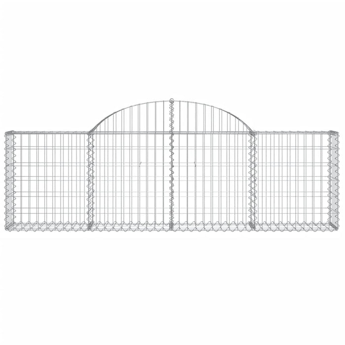 Cesti Gabbioni ad Arco 15 pz 200x30x60/80 cm Ferro Zincato 3146081