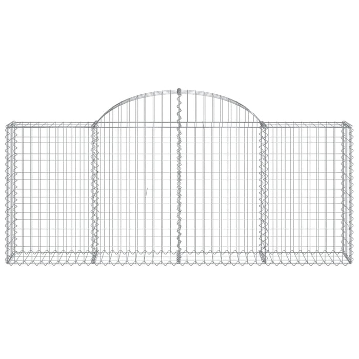 Cesti Gabbioni ad Arco 9 pz 200x30x80/100 cm Ferro Zincato 3146096