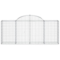 Cesti Gabbioni ad Arco 12 pz 200x30x80/100 cm Ferro Zincato 3146099