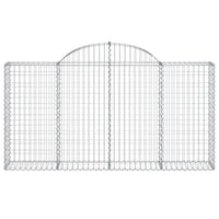 Cesti Gabbioni ad Arco 2 pz 200x30x100/120 cm Ferro Zincato 3146110