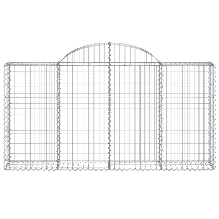 Cesti Gabbioni ad Arco 4 pz 200x30x100/120 cm Ferro Zincato 3146112