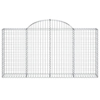 Cesti Gabbioni ad Arco 7 pz 200x30x100/120 cm Ferro Zincato 3146115