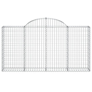 Cesti Gabbioni ad Arco 7 pz 200x30x100/120 cm Ferro Zincato 3146115