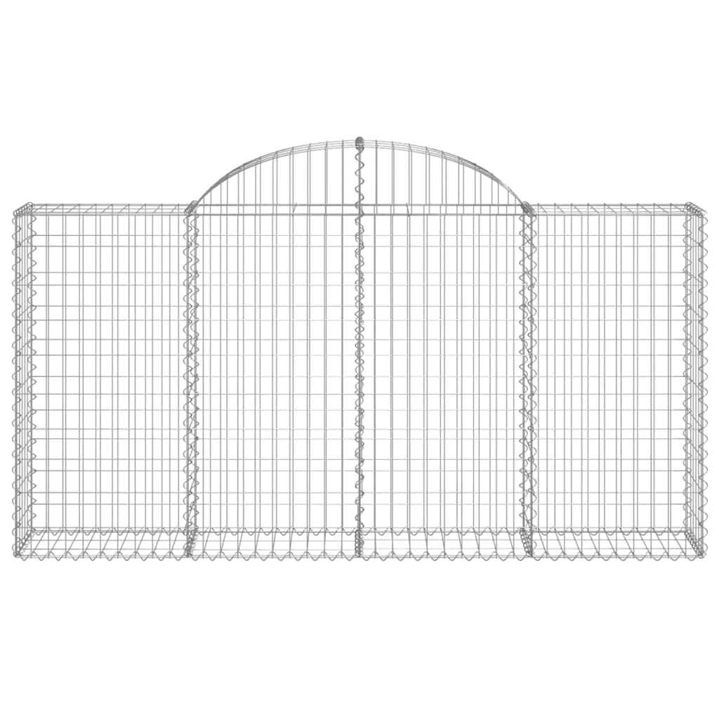 Cesti Gabbioni ad Arco 25 pz 200x30x100/120 cm Ferro Zincato 3146126