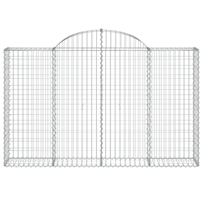 Cesti Gabbioni ad Arco 4 pz 200x30x120/140 cm Ferro Zincato