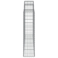 Gabbione cesti ad arco muro di contenimento gabbia recinzione 6 pz 200 x 30 x 120/140 cm ferro zincato Argento 02_0040982