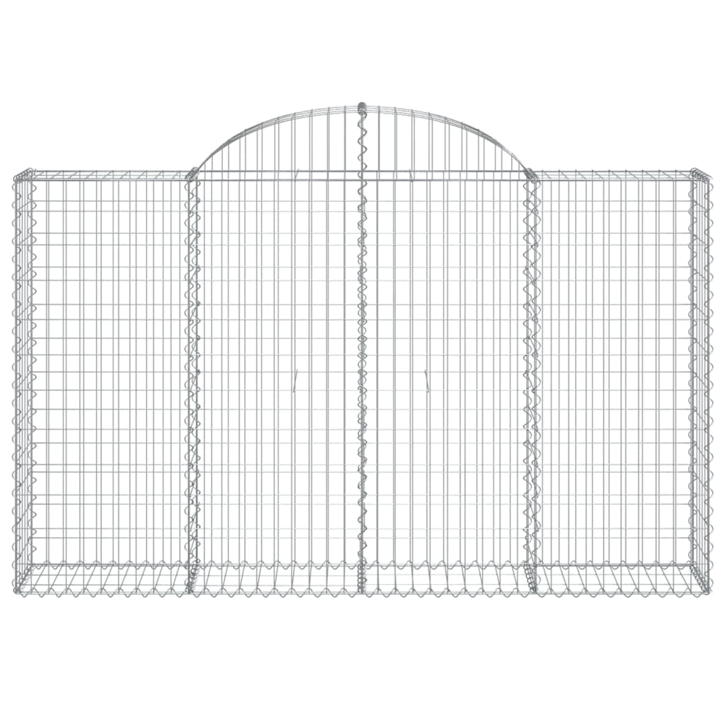 Cesti Gabbioni ad Arco 10 pz 200x30x120/140 cm Ferro Zincato 3146139
