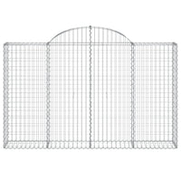 Cesti Gabbioni ad Arco 13 pz 200x30x120/140 cm Ferro Zincato 3146142