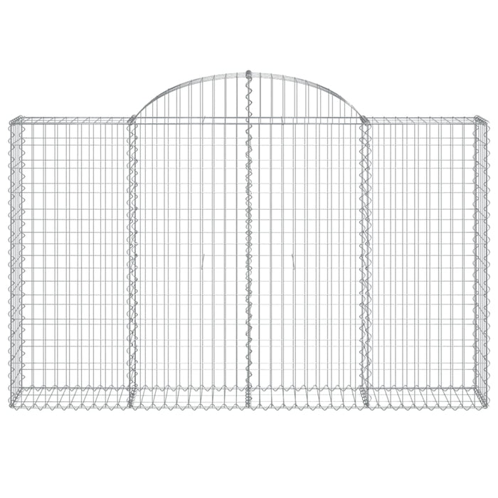 Cesti Gabbioni ad Arco 13 pz 200x30x120/140 cm Ferro Zincato 3146142