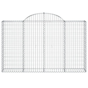 Cesti Gabbioni ad Arco 18 pz 200x30x120/140 cm Ferro Zincato 3146145