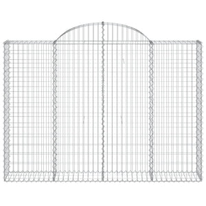 Cesti Gabbioni ad Arco 10 pz 200x30x140/160 cm Ferro Zincato