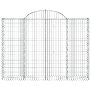 Cesti Gabbioni ad Arco 11 pz 200x30x140/160 cm Ferro Zincato 3146161