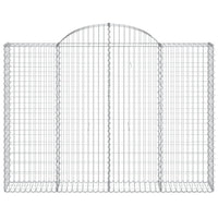 Cesti Gabbioni ad Arco 15 pz 200x30x140/160 cm Ferro Zincato 3146165