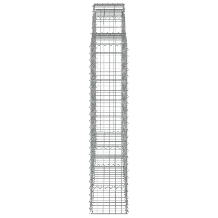 Cesti Gabbioni ad Arco 20 pz 200x30x140/160 cm Ferro Zincato