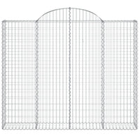 Cesti Gabbioni ad Arco 8 pz 200x30x160/180 cm Ferro Zincato 3146179