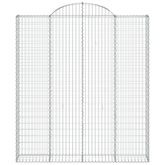 Cesti Gabbioni ad Arco 6 pz 200x30x220/240 cm Ferro Zincato