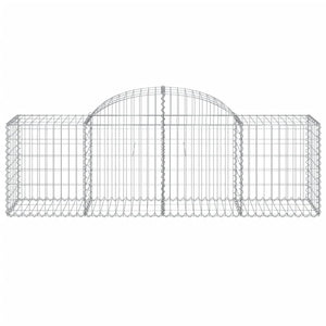 Cesti Gabbioni ad Arco 12 pz 200x50x60/80 cm Ferro Zincato 3146288