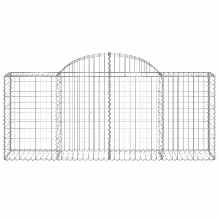 Cesti Gabbioni ad Arco 4 pz 200x50x80/100 cm Ferro Zincato 3146301