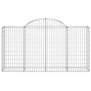 Cesti Gabbioni ad Arco 14 pz 200x50x100/120 cm Ferro Zincato 3146332