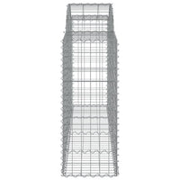 Gabbione cesti ad arco muro di contenimento gabbia recinzione 50 pz 200 x 50 x 100/120 cm ferro zincato Argento 02_0040964