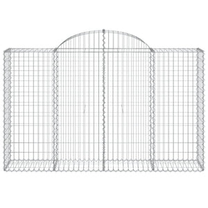 Cesti Gabbioni ad Arco 20 pz 200x50x120/140 cm Ferro Zincato 3146356