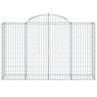 Cesti Gabbioni ad Arco 20 pz 200x50x120/140 cm Ferro Zincato 3146356