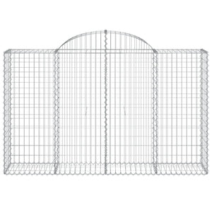 Cesti Gabbioni ad Arco 30 pz 200x50x120/140 cm Ferro Zincato