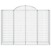 Cesti Gabbioni ad Arco 5 pz 200x50x140/160 cm Ferro Zincato 3146365