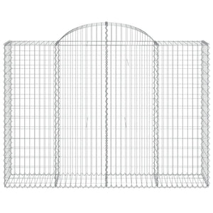 Cesti Gabbioni ad Arco 10 pz 200x50x140/160 cm Ferro Zincato 3146370