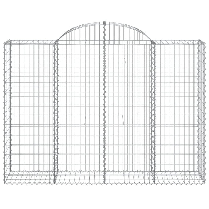 Cesti Gabbioni ad Arco 11 pz 200x50x140/160 cm Ferro Zincato 3146371