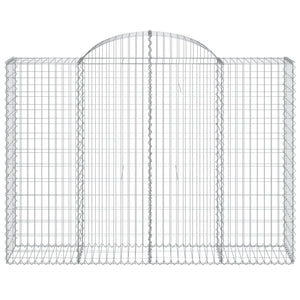 Cesti Gabbioni ad Arco 13 pz 200x50x140/160 cm Ferro Zincato 3146373