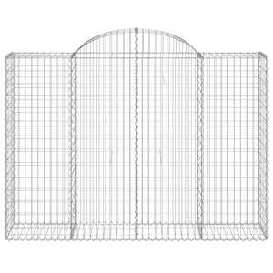 Cesti Gabbioni ad Arco 18 pz 200x50x140/160 cm Ferro Zincato 3146376