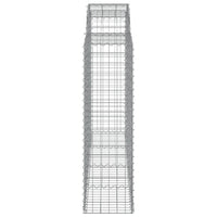 Gabbione cesti ad arco muro di contenimento gabbia recinzione 25 pz 200 x 50 x 140/160 cm ferro zincato Argento 02_0040676