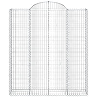 Cesti Gabbioni ad Arco 18 pz 200x50x220/240 cm Ferro Zincato