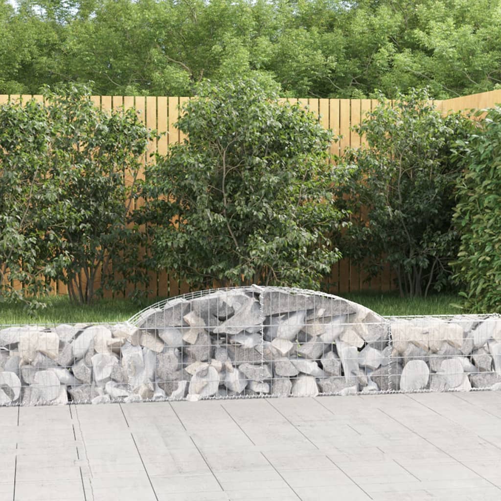 Cesti Gabbioni ad Arco 7 pz 300x30x40/60 cm Ferro Zincatocod mxl 100069