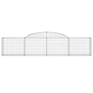 Cesti Gabbioni ad Arco 3 pz 300x30x60/80 cm Ferro Zincato 3146486