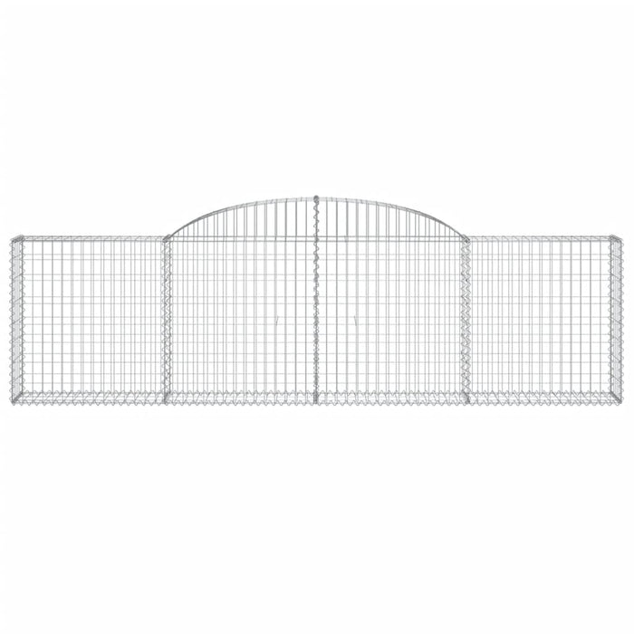 Cesti Gabbioni ad Arco 4 pz 300x30x80/100 cm Ferro Zincato 3146505