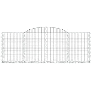 Cesti Gabbioni ad Arco 12 pz 300x30x100/120 cm Ferro Zincato 3146531