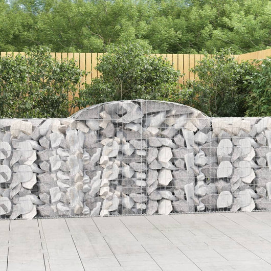 Cesti Gabbioni ad Arco 12 pz 300x30x100/120 cm Ferro Zincato 3146531