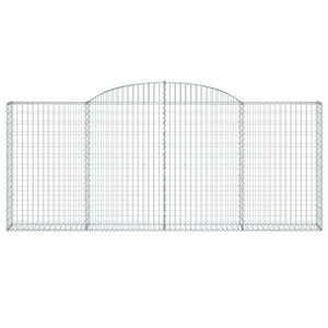 Cesti Gabbioni ad Arco 9 pz 300x30x120/140 cm Ferro Zincato 3146546